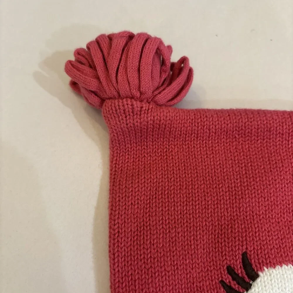 Gymboree Fall Homecoming Owl Pink Sweater Knit Hat 12-24M Cute!  RARE HTF **READ